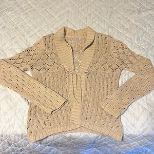 Knit, Cream, Cardigan/ Sweater